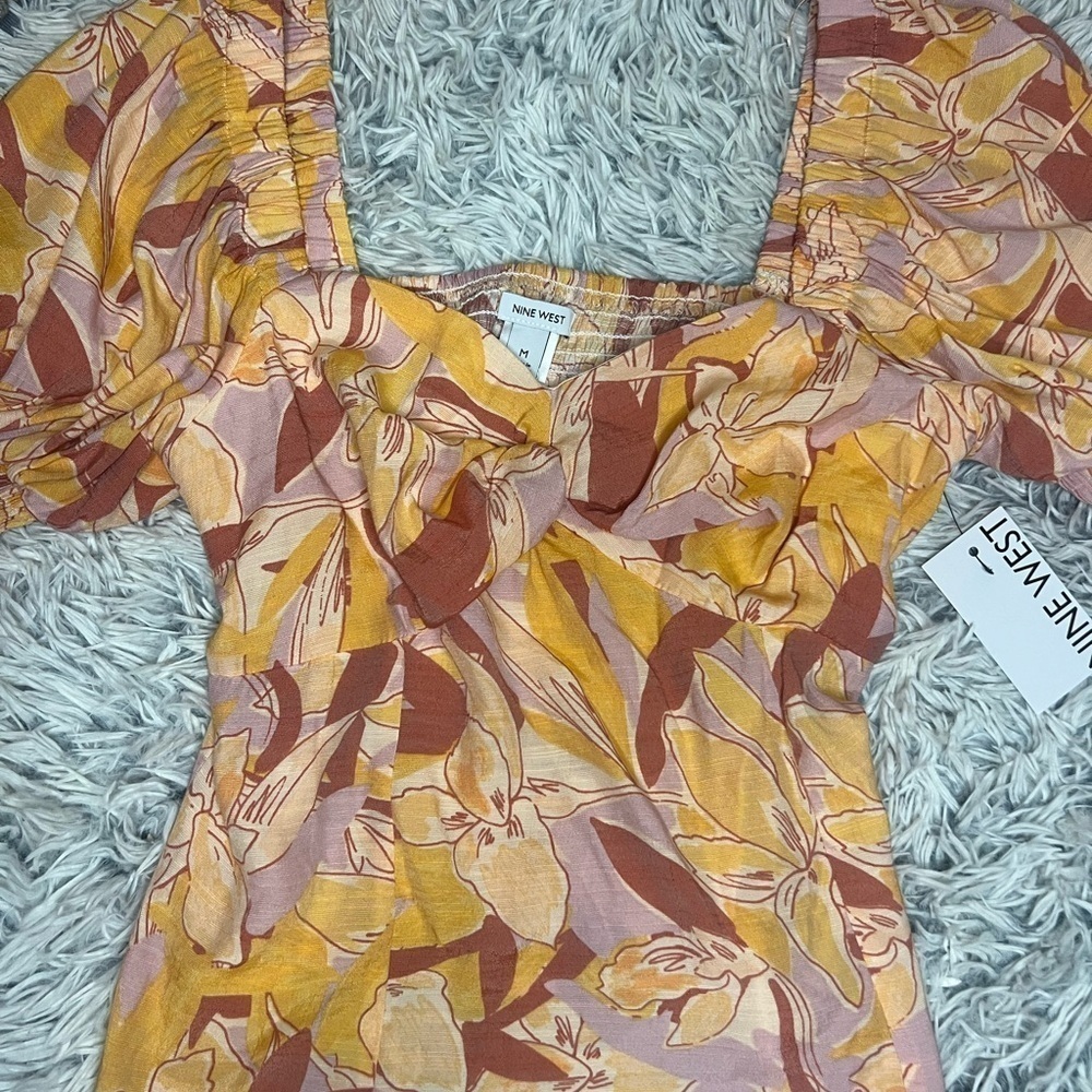Nine West floral blouse